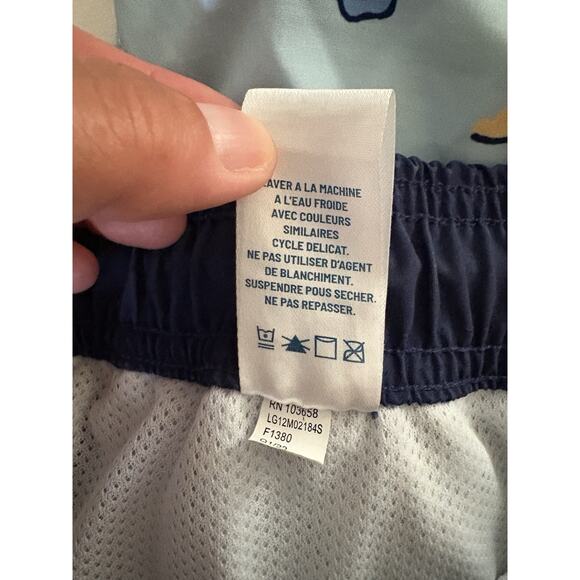 Life Is Good Mens L Board Shorts All Over Dog Pattern Back Pocket Light Blue - Picture 7 of 8